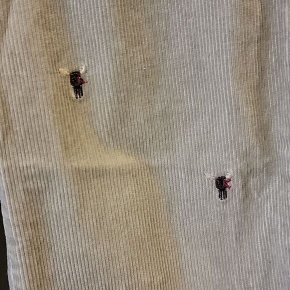 BOY'S JANIE AND JACK TAN CORDUROY PANTS WITH EMBROIDERED REINDEER, SIZE 5T - Picture 3 of 9